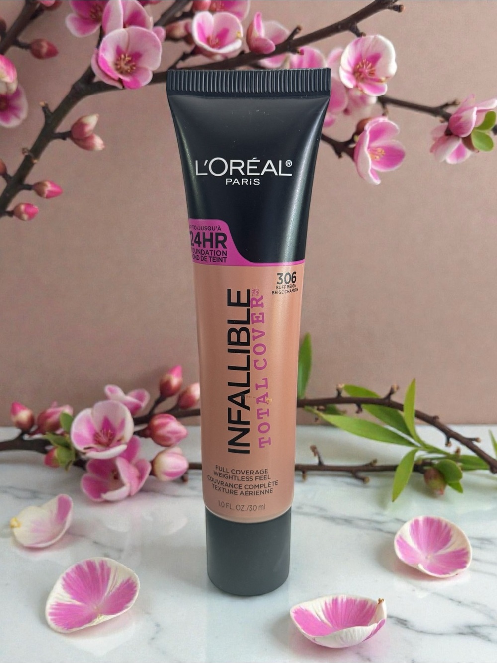 L’Oréal Loreal Paris Infallible Total Cover Foundation, #306 Buff Beige Sealed